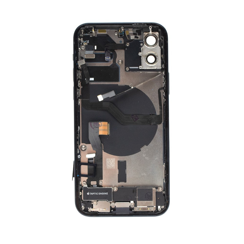 Rear Housing with Full Set Parts for iPhone 12-Black (Purple) Rear Housing with Full Set Parts for iPhone 12-Black (Purple)